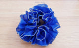 Cindy Hair Scrunchie - Black, white/silver, white/gold royal blue, Navy - Free postage in Australia