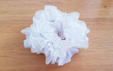 Cindy Hair Scrunchie - Black, white/silver, white/gold royal blue, Navy - Free postage in Australia