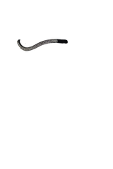 Clear Thin Crystal Wave - Black Browband