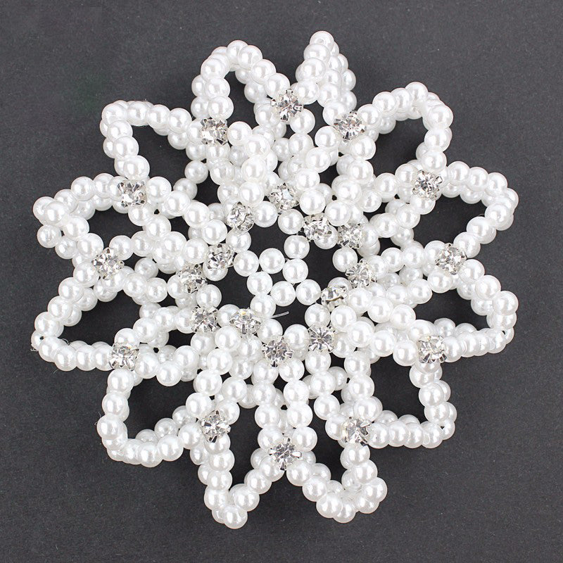 DUCHESS pearl and crystal hair bun cover – Various Colours - Free post in Australia