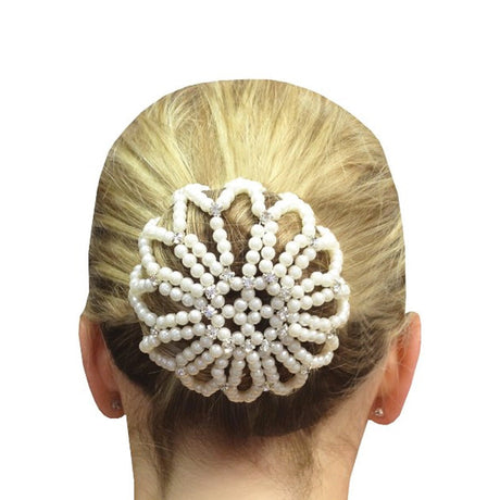 DUCHESS pearl and crystal hair bun cover – Various Colours - Free post in Australia