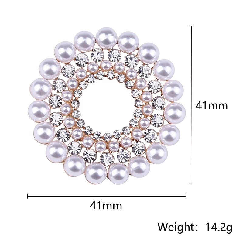 DIORE Pearl brooch in silver or gold - Free postage in Australia