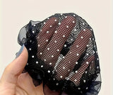 Elegant Crystal hair bun cover - Black or White - Free postage in Australia