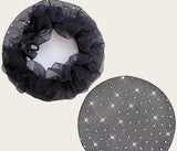 Elegant Crystal hair bun cover - Black or White - Free postage in Australia