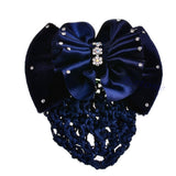 INDI Hair Bow Barrette - Pink, Brown, Navy blue, Dusty pink