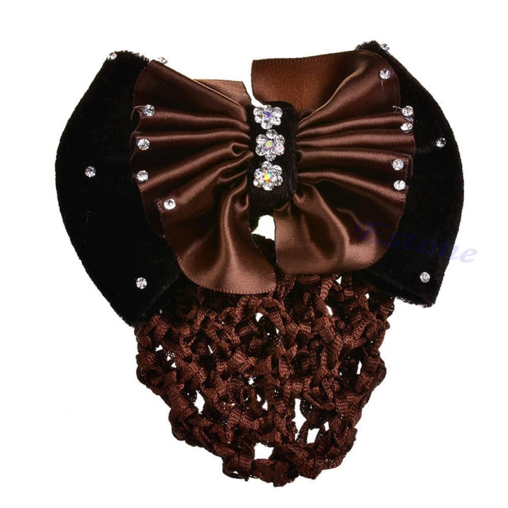 INDI Hair Bow Barrette - Pink, Brown, Navy blue, Dusty pink