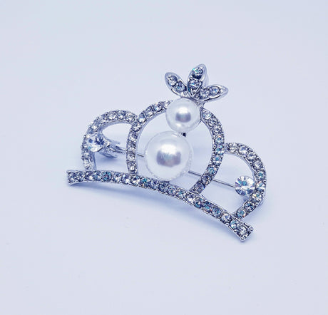 KING Crown brooch  - Silver or gold - Free postage in Australia