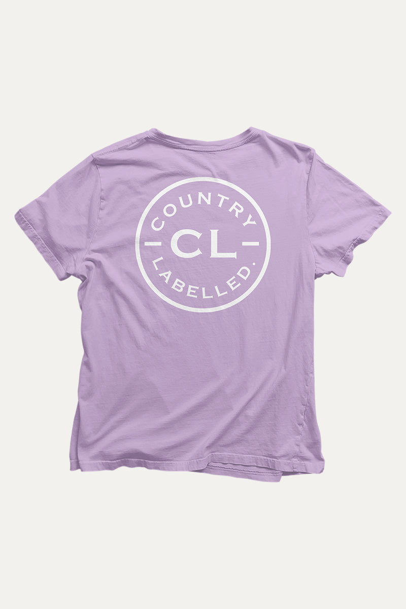 Kids Classic Signature CL T Shirt - Lavender  - White Logo