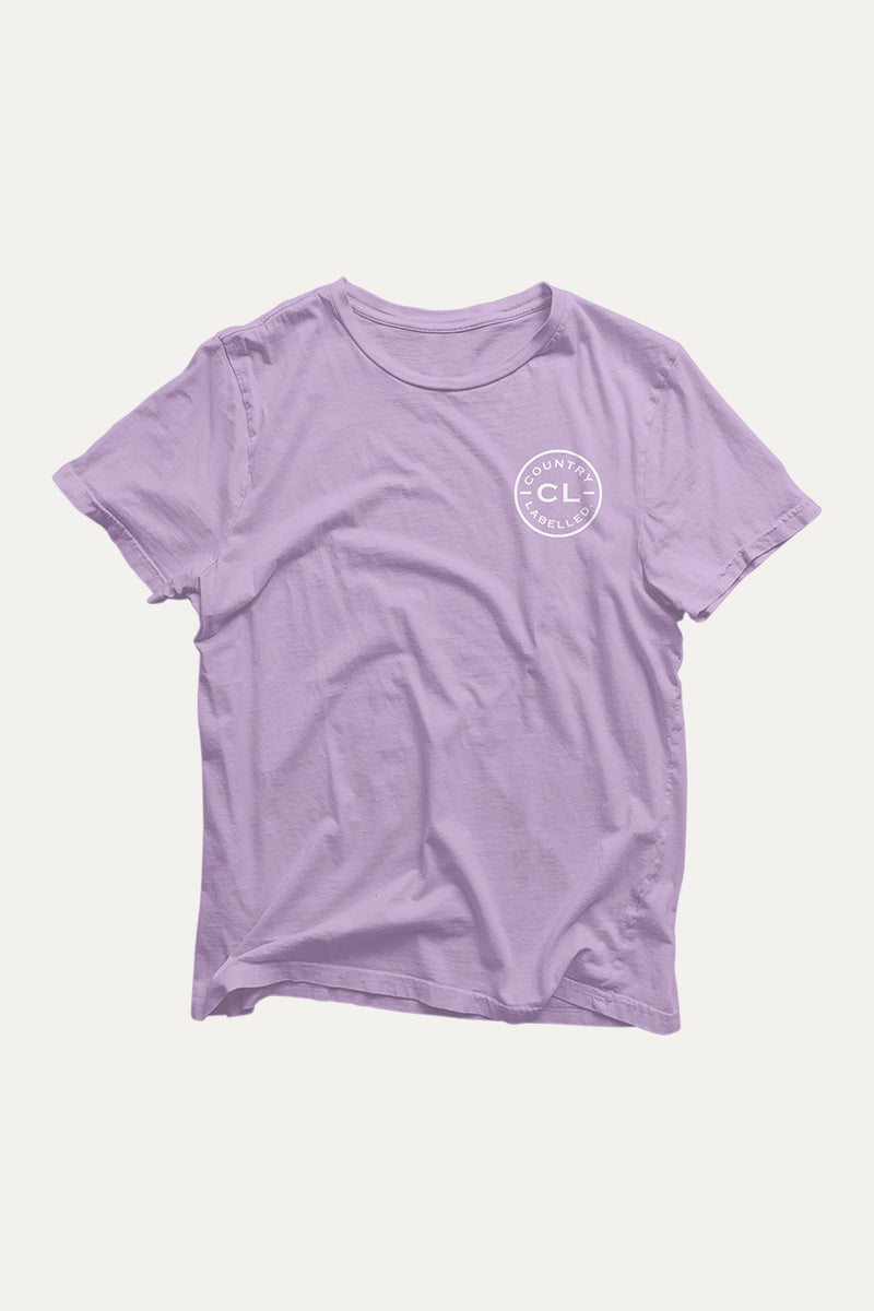 Kids Classic Signature CL T Shirt - Lavender  - White Logo