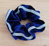 KYAH crystal trim velvet hair scrunchie - Black, burgundy, navy -- Free postage in Australia