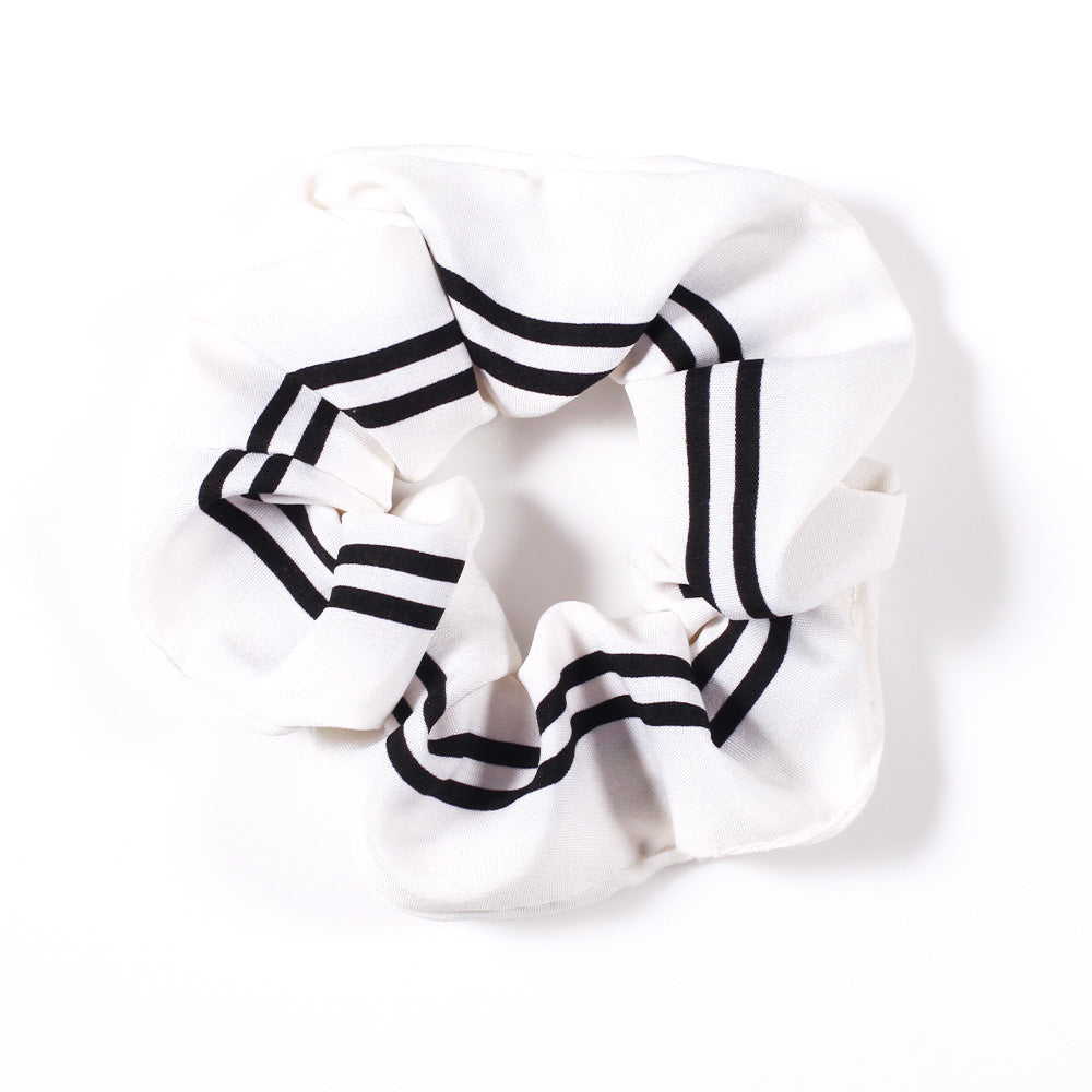 LACEY Striped Hair Scrunchie - Black, white, red, navy - Free postage in Australia