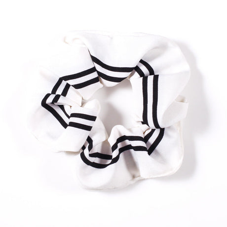 LACEY Striped Hair Scrunchie - Black, white, red, navy - Free postage in Australia