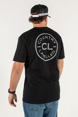 Mens Classic Signature CL T Shirt - Black - Grey Logo on