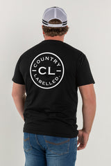 Mens Classic Signature CL T Shirt - Black - White Logo