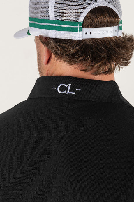 Mens Original Polo shirts - Black - White Logo