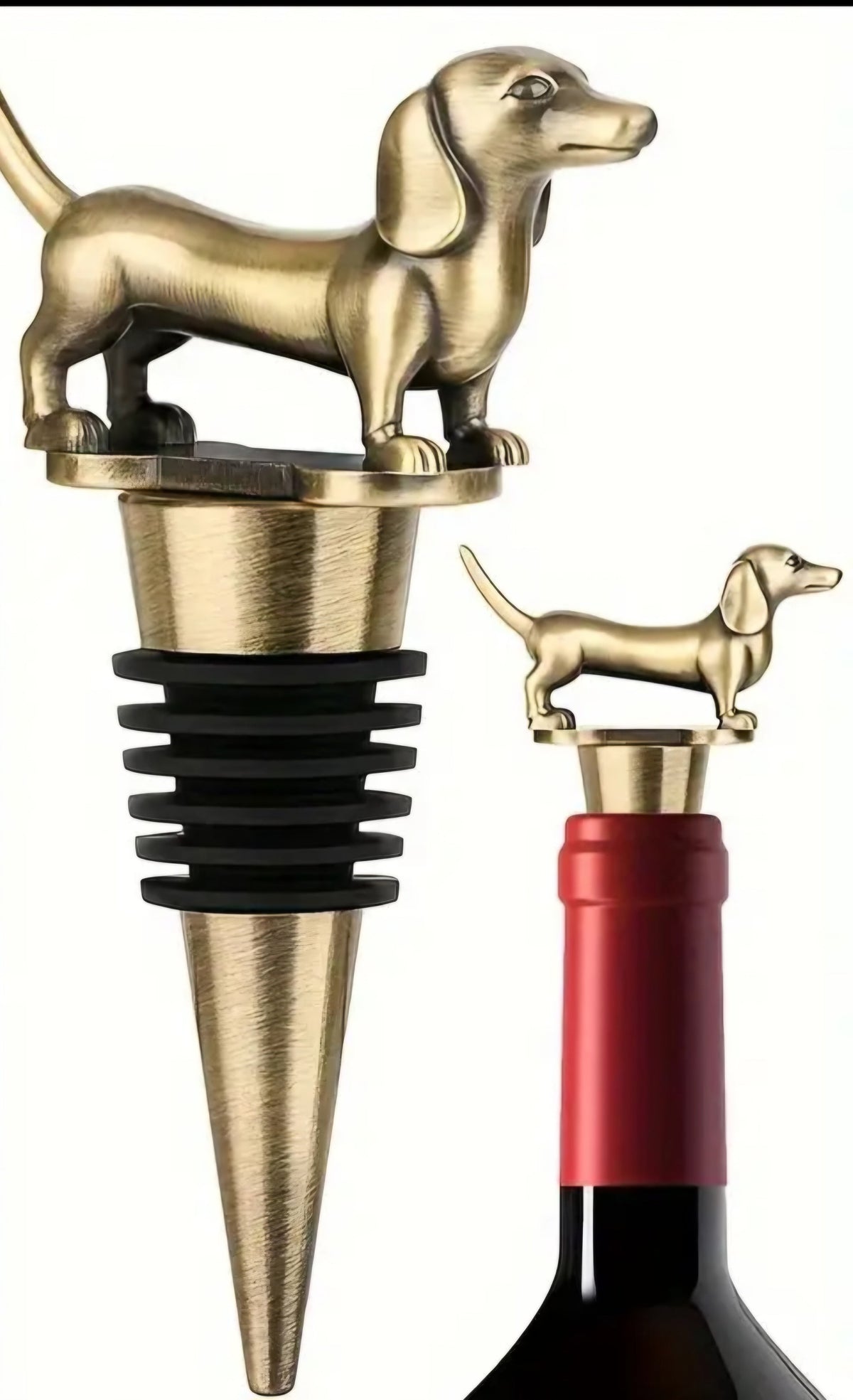 Dachshund Wine Stopper - Bronze or Silver