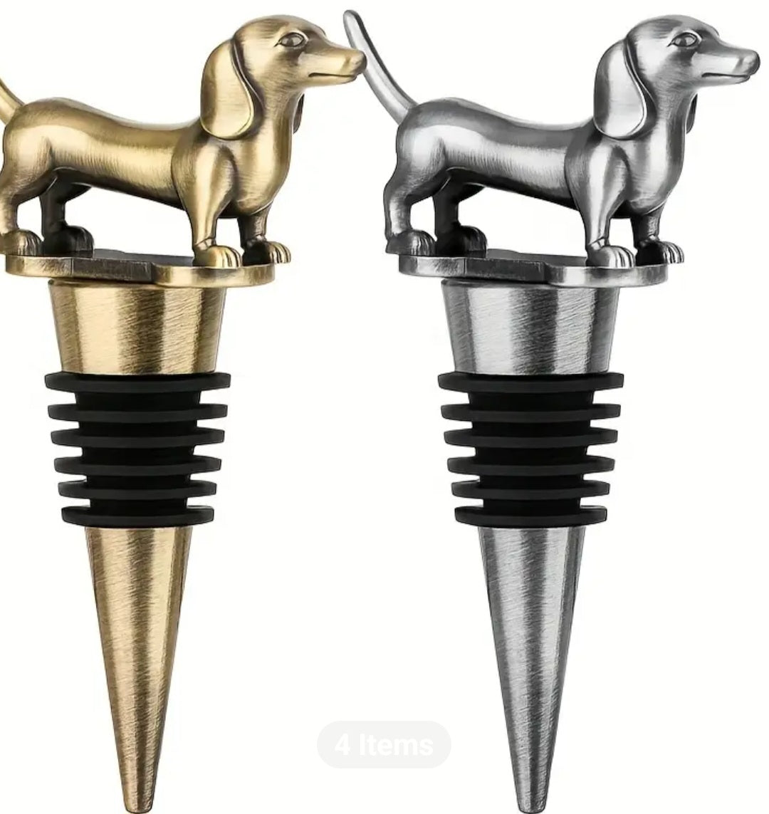 Dachshund Wine Stopper - Bronze or Silver