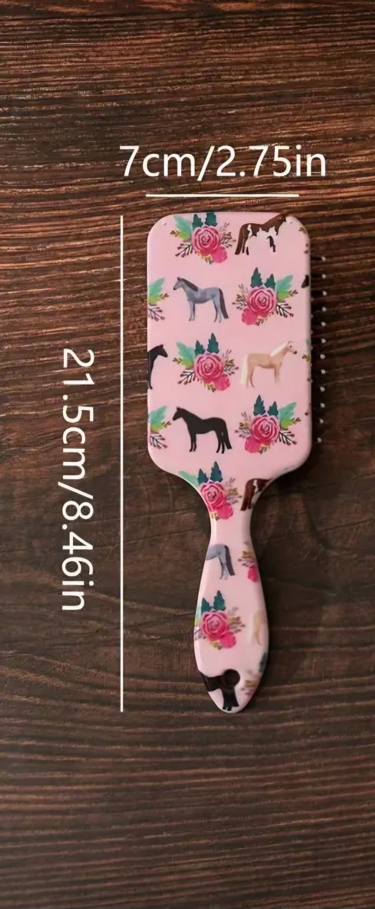 Floral Horse Print Hair brush