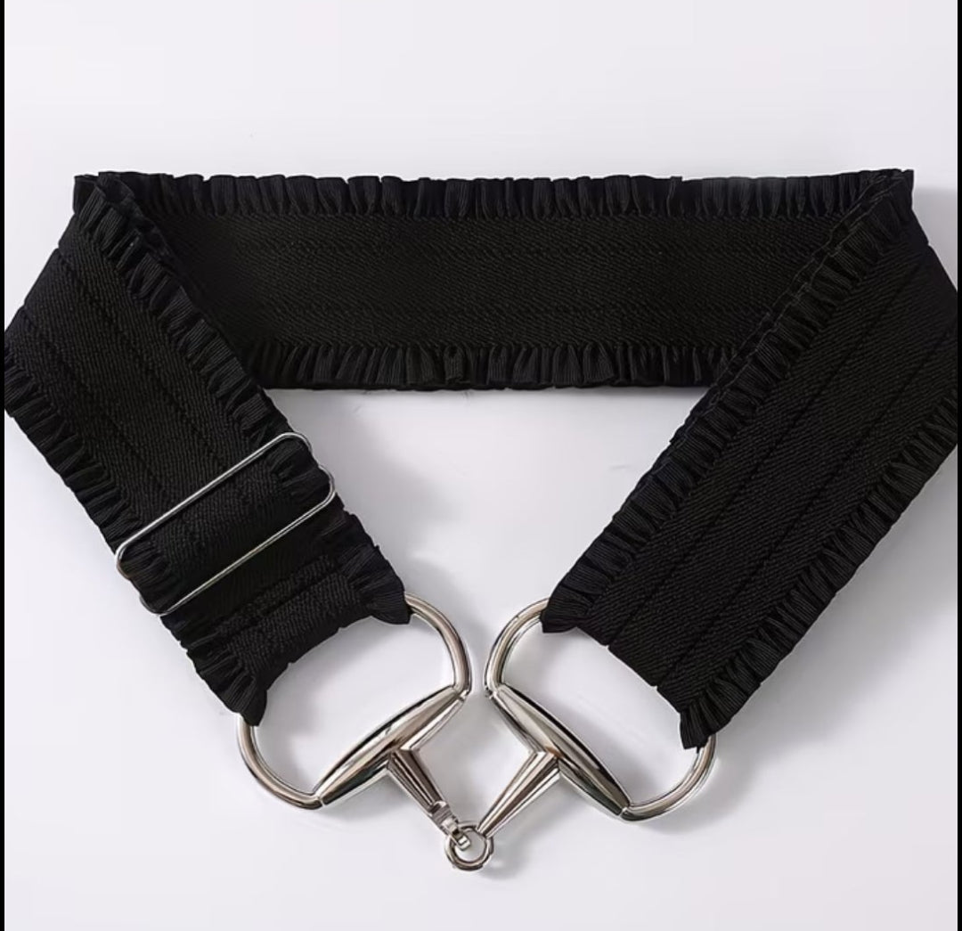 Equestrian Frill Snaffle Belts - Navy, Dusty Pink, Silver/Grey, Black  - FREE Post in AU