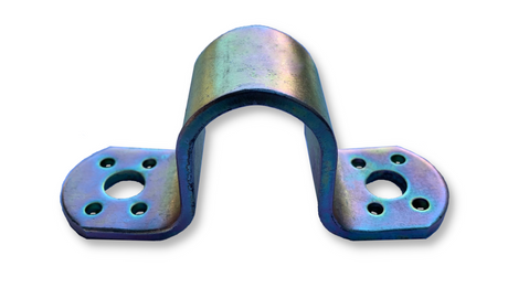 Top straddles for gates in blue and gold zinc