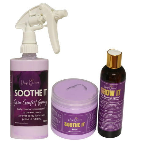 The Hair Comeback Pack – Horse Grooming Skin Comfort + Mane & Tail Care Routine - Horse Queened