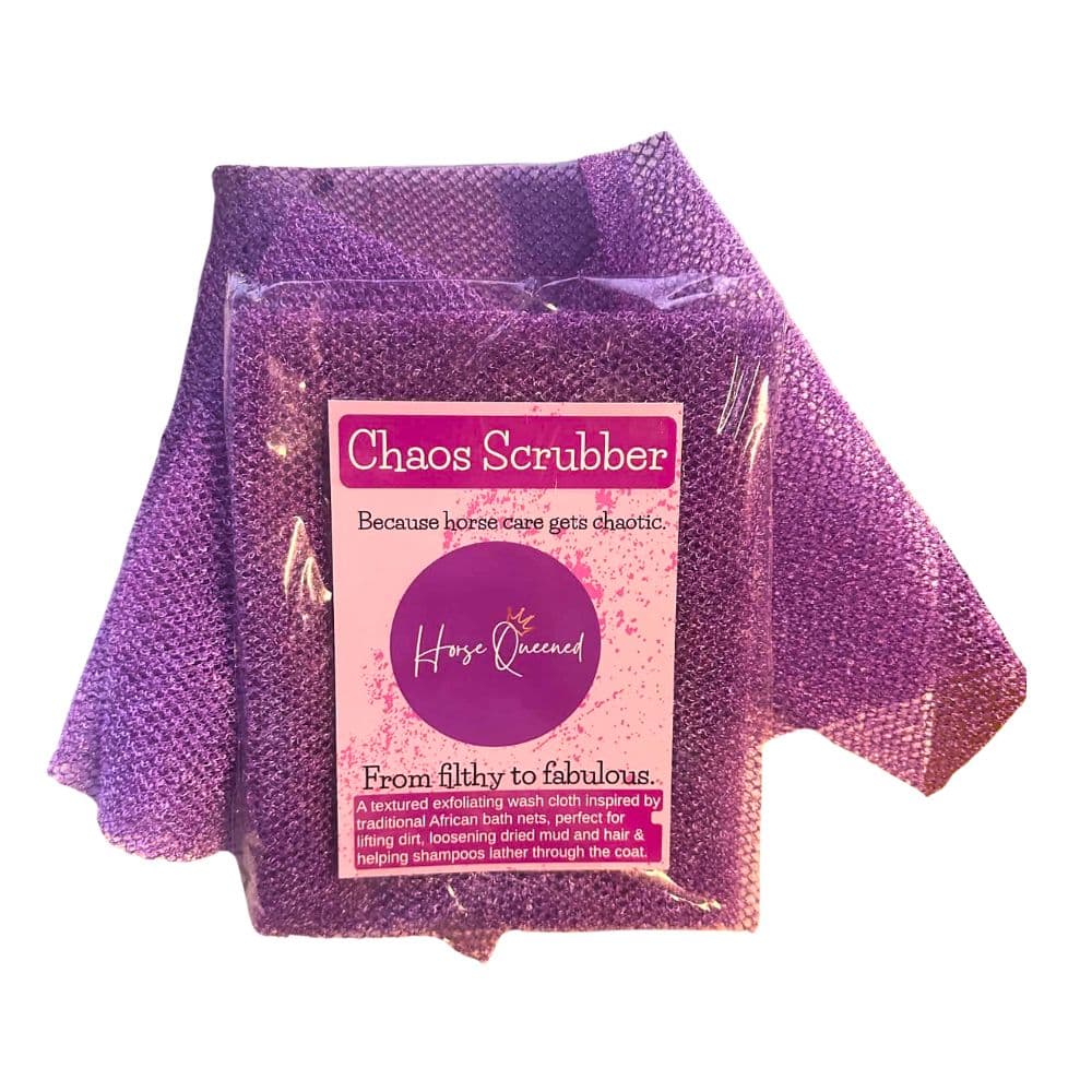 Chaos Scrubber – Horse Grooming Textured Exfoliating Wash Cloth - Horse Queened