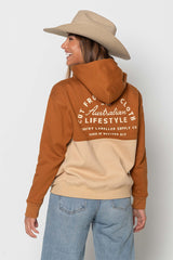 Womens - Heritage Two-Tone - Hoodie - Camel & Tan