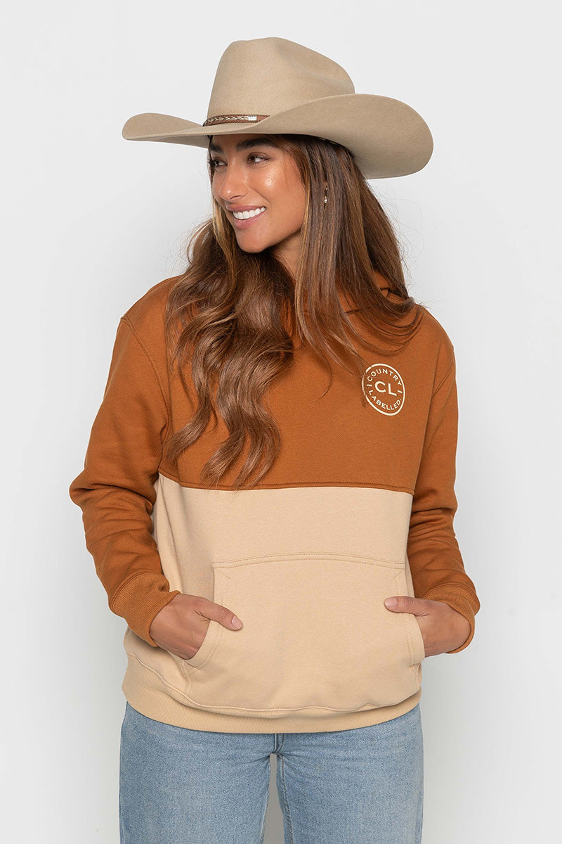 Womens - Heritage Two-Tone - Hoodie - Camel & Tan