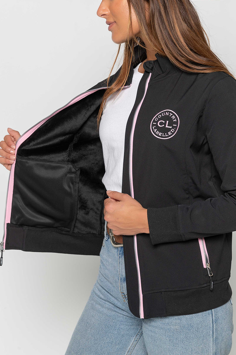 Womens - Rustler - Soft Shell Jacket - Black & Pink