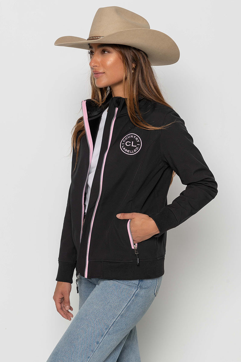 Womens - Rustler - Soft Shell Jacket - Black & Pink