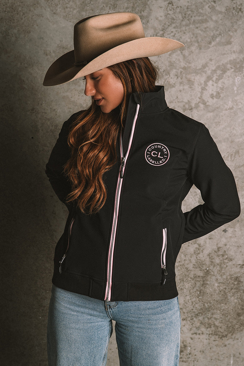 Womens - Rustler - Soft Shell Jacket - Black & Pink