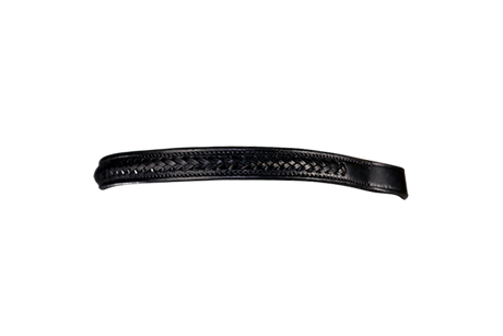 AMANDA PLAITED STRAIGHT - BLACK BROWBAND - Flexible Fit Equestrian Australia