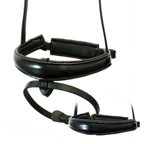 ANATOMICAL RAISED PATENT CONVERTER CRANK - BLACK SNAFFLE/DOUBLE NOSEBAND - Flexible Fit Equestrian Australia