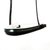 ANATOMICAL RAISED PATENT WHITE PADDED CONVERTER CRANK - BLACK SNAFFLE/DOUBLE NOSEBAND - Flexible Fit Equestrian Australia