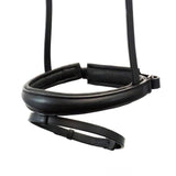 ANATOMICAL RAISED PLAIN HANOVERIAN CRANK - BLACK NOSEBAND - Flexible Fit Equestrian Australia