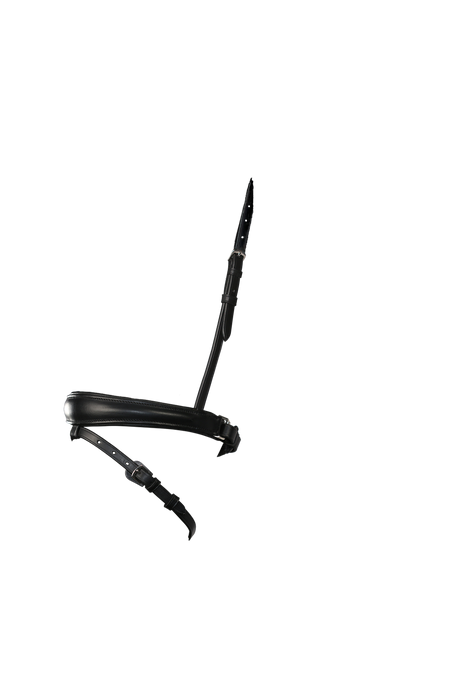 ANATOMICAL RAISED PLAIN HANOVERIAN CRANK - BLACK NOSEBAND - Flexible Fit Equestrian Australia