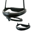 ANATOMICAL RAISED SILVER PIPE EVENTER CONVERTER - BLACK SNAFFLE/DOUBLE NOSEBAND - Flexible Fit Equestrian Australia
