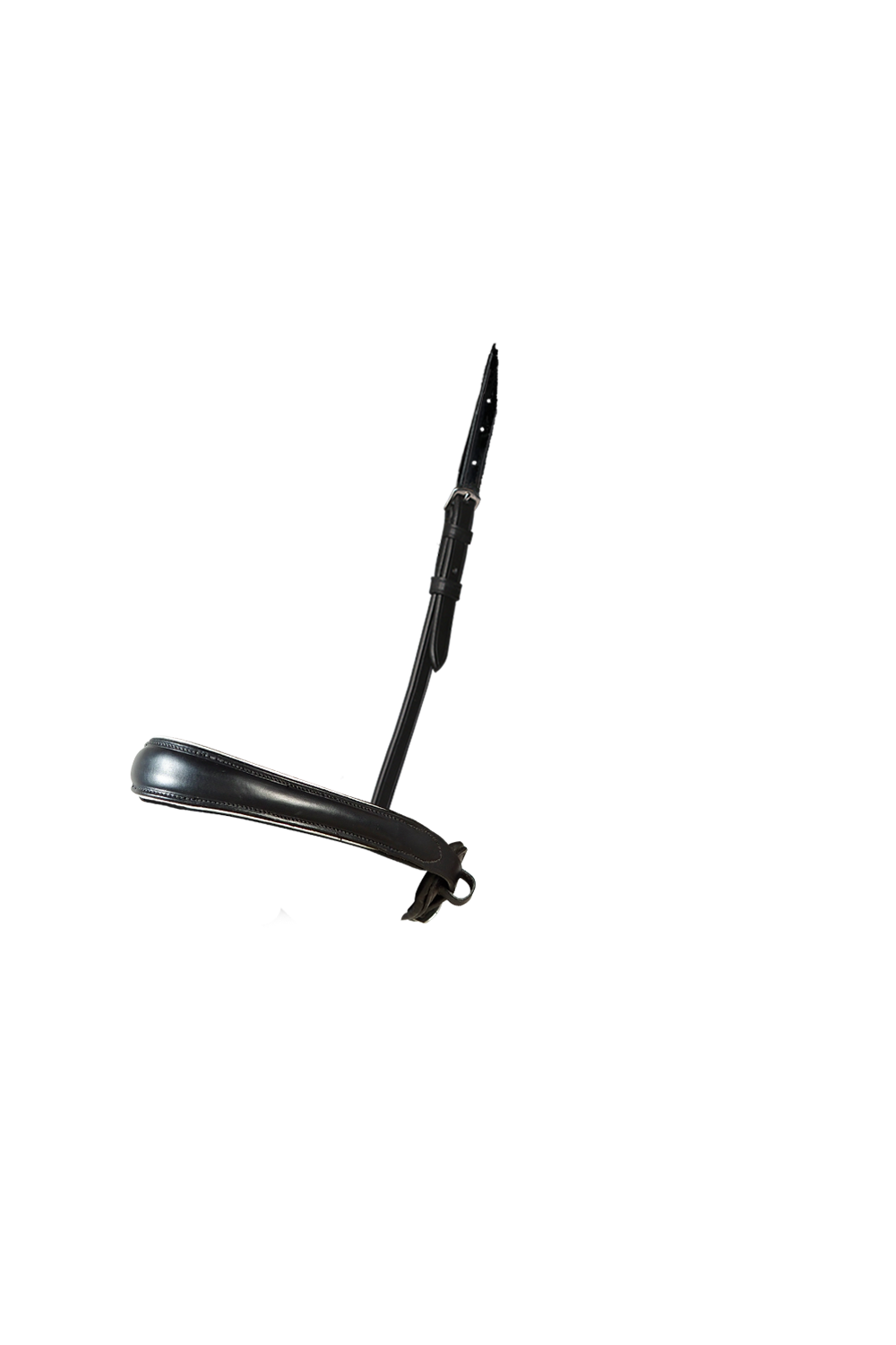 ANATOMICAL RAISED SILVER PIPE EVENTER CONVERTER - BLACK SNAFFLE/DOUBLE NOSEBAND - Flexible Fit Equestrian Australia