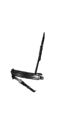 STRAIGHT RAISED CRYSTAL CONVERTER CRANK - BLACK SNAFFLE / DOUBLE NOSEBAND