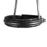 STRAIGHT RAISED CRYSTAL CONVERTER CRANK - BLACK SNAFFLE / DOUBLE NOSEBAND