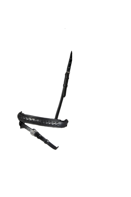 STRAIGHT PLAITED CONVERTER EVENTER - BLACK SNAFFLE / DOUBLE NOSEBAND
