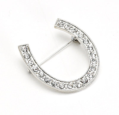Horse Shoe Brooch - Silver or Gold - Free post in Australia