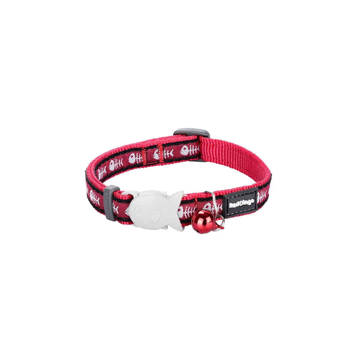 Red Dingo Cat Collar Fish Bone