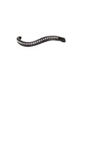 CLEAR CRYSTAL MID THIN WAVE - HAVANA BROWBAND - Flexible Fit Equestrian Australia