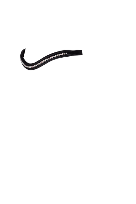 CREAM AND DOUBLE ROSE PEARL WAVE - BLACK BROWBAND - Flexible Fit Equestrian Australia