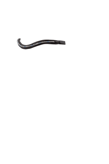 Cream & Light Blue Pearl Wave - Havana Browband - Flexible Fit Equestrian Australia