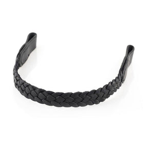 CRISS CROSS PLAIT - BLACK BROWBAND - Flexible Fit Equestrian Australia