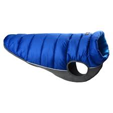 Red Dingo Dog Puffer Jacket Navy & Turquoise