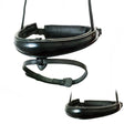 EXTRA WIDE ANATOMICAL RAISED PATENT CONVERTER CRANK - BLACK SNAFFLE/DOUBLE NOSEBAND - Flexible Fit Equestrian Australia