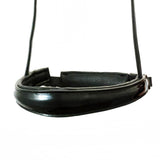 EXTRA WIDE ANATOMICAL RAISED PATENT CONVERTER CRANK - BLACK SNAFFLE/DOUBLE NOSEBAND - Flexible Fit Equestrian Australia